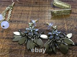 Vintage Estate Earrings Gold & Silver Tone VTG Lot Of 10 Pair
