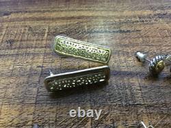 Vintage Estate Earrings Gold & Silver Tone VTG Lot Of 10 Pair