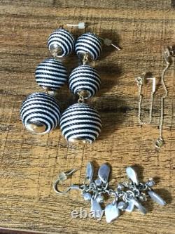 Vintage Estate Earrings Gold & Silver Tone VTG Lot Of 11 Pair