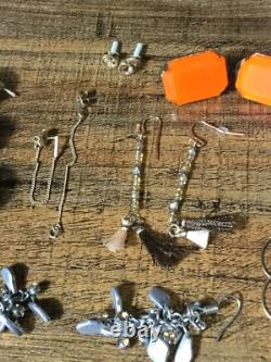 Vintage Estate Earrings Gold & Silver Tone VTG Lot Of 11 Pair