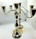 Vintage Exquisite Sterling Candelabra Pair Withgadroon / Bead Border Adjustable