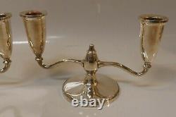 Vintage Fisher Weighted Sterling Silver Pair Of Candle Holders