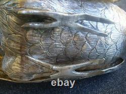 Vintage German Silver Pair Figurine Pheasant