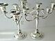 Vintage Gift Ware -pair Of Candelabras 5 Arm Twisted Silver Plate Candle Hold