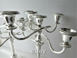 Vintage Gift ware -Pair of Candelabras 5 Arm Twisted Silver Plate Candle Hold