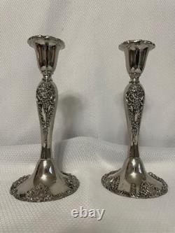 Vintage Godinger Silverplated Candlestick Holders a Pair