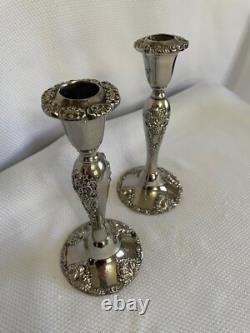 Vintage Godinger Silverplated Candlestick Holders a Pair