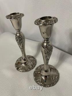 Vintage Godinger Silverplated Candlestick Holders a Pair