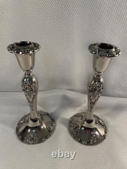 Vintage Godinger Silverplated Candlestick Holders a Pair