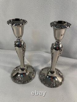 Vintage Godinger Silverplated Candlestick Holders a Pair