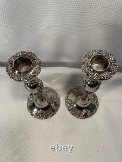 Vintage Godinger Silverplated Candlestick Holders a Pair