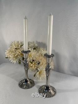 Vintage Godinger Silverplated Candlestick Holders a Pair