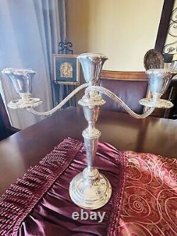 Vintage Gorham Pair Of Sterling Silver Candelabra Candlestick Holders 808/1