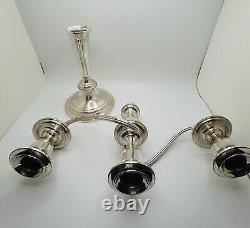 Vintage Gorham Pair Of Sterling Silver Candelabra Candlestick Holders 808/1