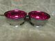 Vintage Gorham Silver Plate Yc778 Mayo Bowl Withruby Red Glass Insert Rare Pair