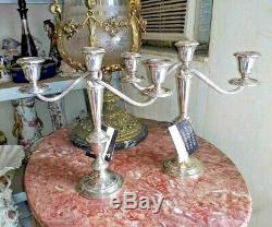 Vintage Gorham Sterling 808 Candelabra, Pair