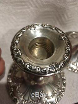 Vintage Gorham Sterling Silver Candle Holders (Weighted Pair)