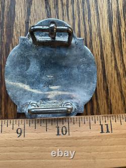Vintage HEAVY Sterling Silver Plate HUGE Buckle Set tips, Keepers, Conchos, Star