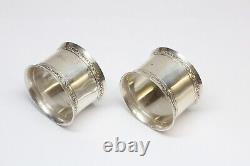 Vintage HEAVY Wallace Sterling Silver Pair of Napkin Rings Ornate Napkin Rings