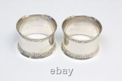 Vintage HEAVY Wallace Sterling Silver Pair of Napkin Rings Ornate Napkin Rings