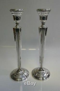 Vintage Hamilton Weighted tall Sterling Pair Of Candle Holders-Model Number 70