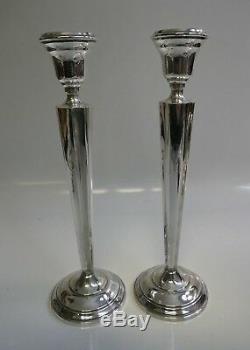 Vintage Hamilton Weighted tall Sterling Pair Of Candle Holders-Model Number 70