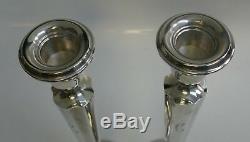 Vintage Hamilton Weighted tall Sterling Pair Of Candle Holders-Model Number 70