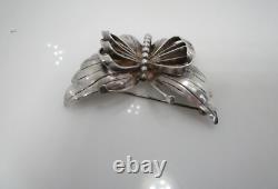 Vintage Hobe Butterfly Dimensional Matched Pair Scatter Pin Sterling Design Patd