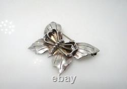 Vintage Hobe Butterfly Dimensional Matched Pair Scatter Pin Sterling Design Patd