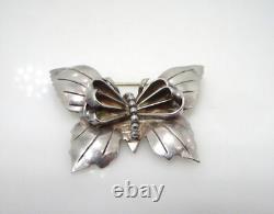 Vintage Hobe Butterfly Dimensional Matched Pair Scatter Pin Sterling Design Patd