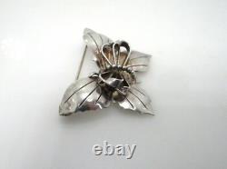 Vintage Hobe Butterfly Dimensional Matched Pair Scatter Pin Sterling Design Patd