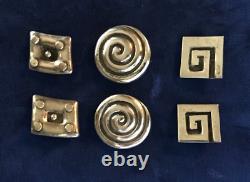Vintage INGRID'S MEXICAN SILVER BUTTONS-3 Pair-Made by CHATO