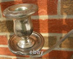 Vintage INTERNATIONAL Co. Sterling Silver 3 Light CANDELABRA Pair. 1920-40's