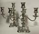 Vintage International Silver Company Candelabra 3 Arms Pair Candle Holder 9.5