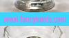 Vintage Italian Thick Clear Glass Bowl With Panels And Silver Plate Base Foot