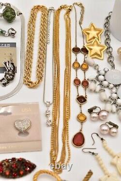 Vintage Jewelry Lot Givenchy Anne Klein Crown Trifari Nadri Monet Lisner J81