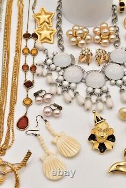 Vintage Jewelry Lot Givenchy Anne Klein Crown Trifari Nadri Monet Lisner J81