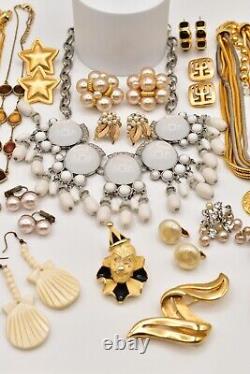 Vintage Jewelry Lot Givenchy Anne Klein Crown Trifari Nadri Monet Lisner J81