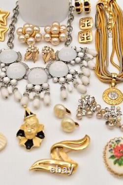 Vintage Jewelry Lot Givenchy Anne Klein Crown Trifari Nadri Monet Lisner J81