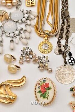Vintage Jewelry Lot Givenchy Anne Klein Crown Trifari Nadri Monet Lisner J81