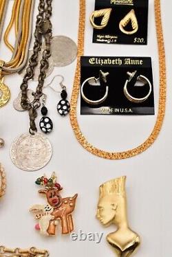 Vintage Jewelry Lot Givenchy Anne Klein Crown Trifari Nadri Monet Lisner J81