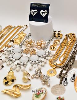 Vintage Jewelry Lot Givenchy Anne Klein Crown Trifari Nadri Monet Lisner J81