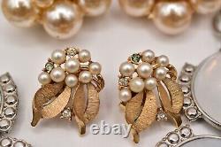 Vintage Jewelry Lot Givenchy Anne Klein Crown Trifari Nadri Monet Lisner J81
