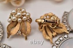 Vintage Jewelry Lot Givenchy Anne Klein Crown Trifari Nadri Monet Lisner J81