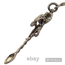 Vintage Kama Sutra Sterling Silver Couple Sex Love Spoon Necklace Pendant