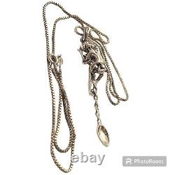 Vintage Kama Sutra Sterling Silver Couple Sex Love Spoon Necklace Pendant