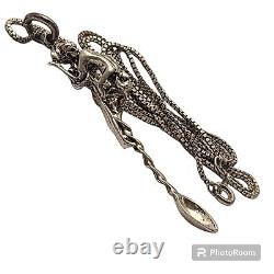 Vintage Kama Sutra Sterling Silver Couple Sex Love Spoon Necklace Pendant