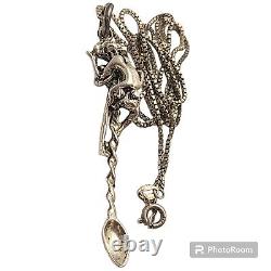 Vintage Kama Sutra Sterling Silver Couple Sex Love Spoon Necklace Pendant