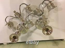Vintage Large Pair Of Sterling Silver Candelabras-by Theodore B StarRare