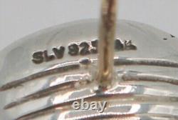 Vintage Lefkowitz & Edelstein SLV Sterling Silver 925 14k Post Amethyst Earrings